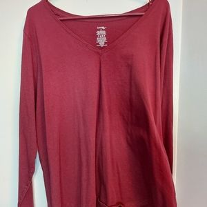 Long sleeve red shirt